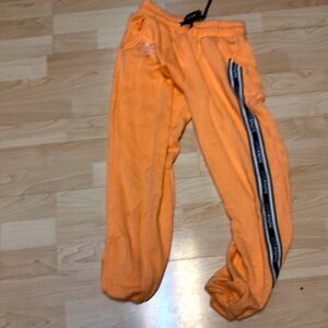 Justice peach/orange sweatpants